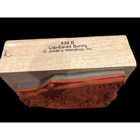 Vintage 1994 Penny Black Lop-Eared Bunny Wooden Stamp 2” Easter Springtime - Picture 4 of 6